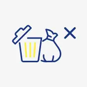 廃棄が不要 イラスト